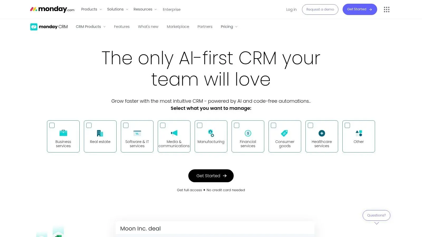 monday sales CRM